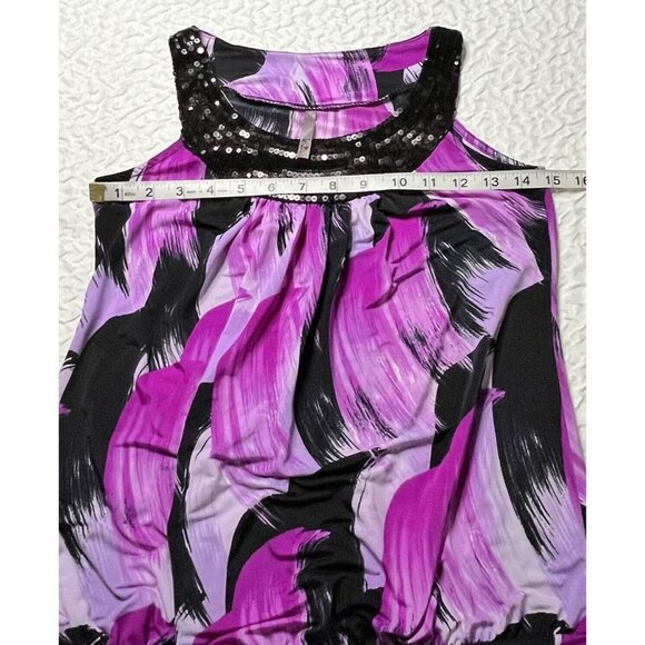 Kiwi Misses Black & Purple Top Shirt SMALL - Picture 2 of 3